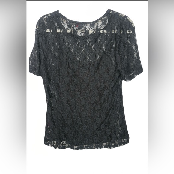 NEW Colour Works Black Lace Blouse – Size Large (NWT) - Picture 2 of 2
